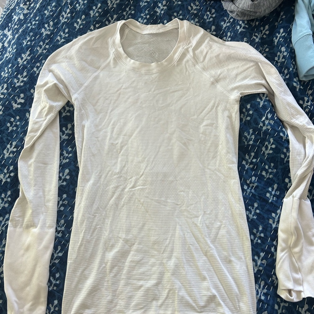 Lululemon White Long Sleeve Shirt